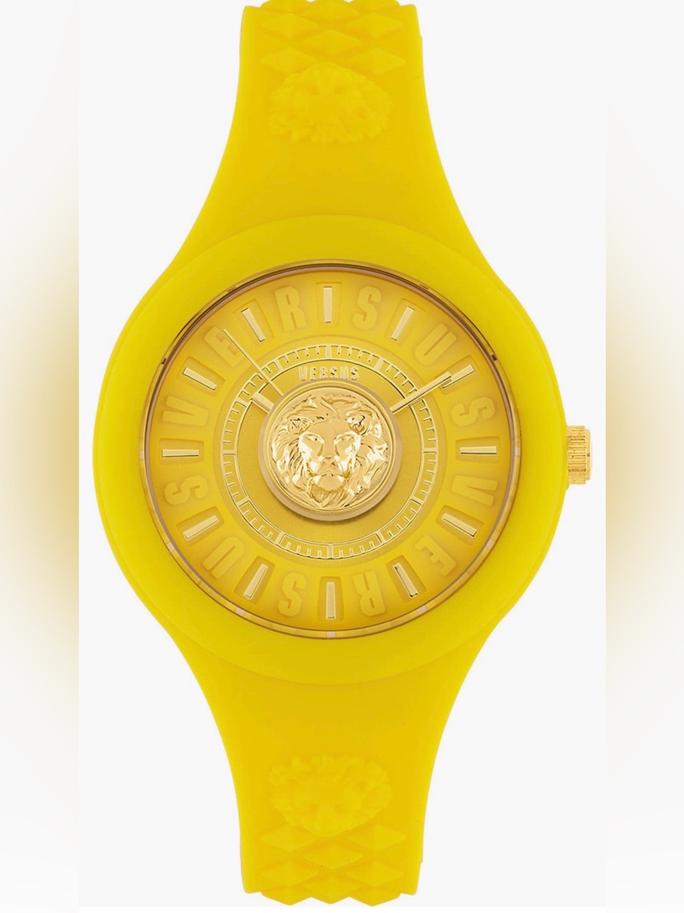 Versace Yellow Silicone Medusa Dial Women's Watch